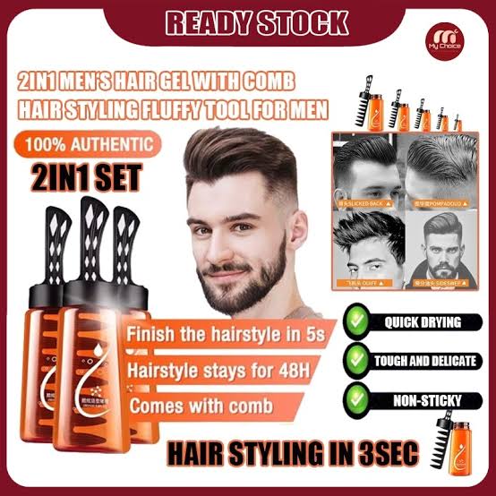 Styling Hair/Beard Gel with Comb 300g