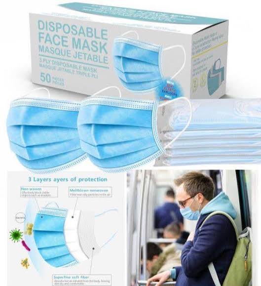 3PLY Blue Disposable Masks - Box of 50
