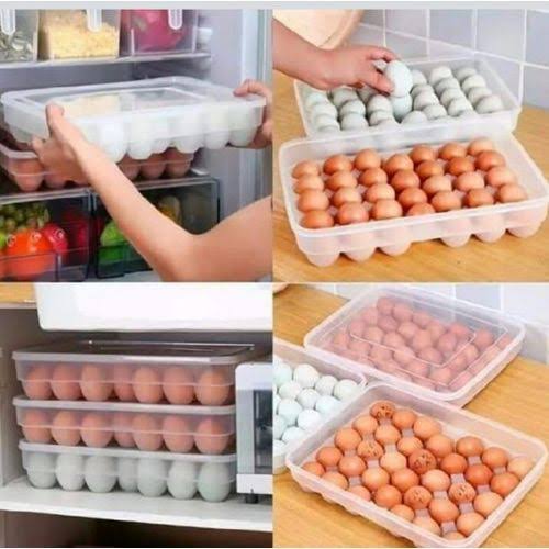 34 Egg Storage Fridge Box Holder-Clear